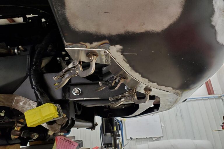 Custom supercharged 1969 Fastback Mustang Front Spoiler fabrication