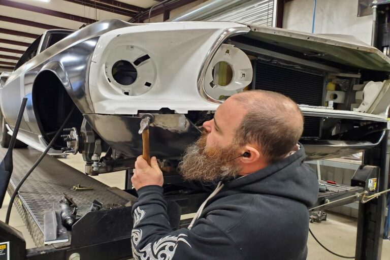 Custom supercharged 1969 Fastback Mustang Front bumper fabrication