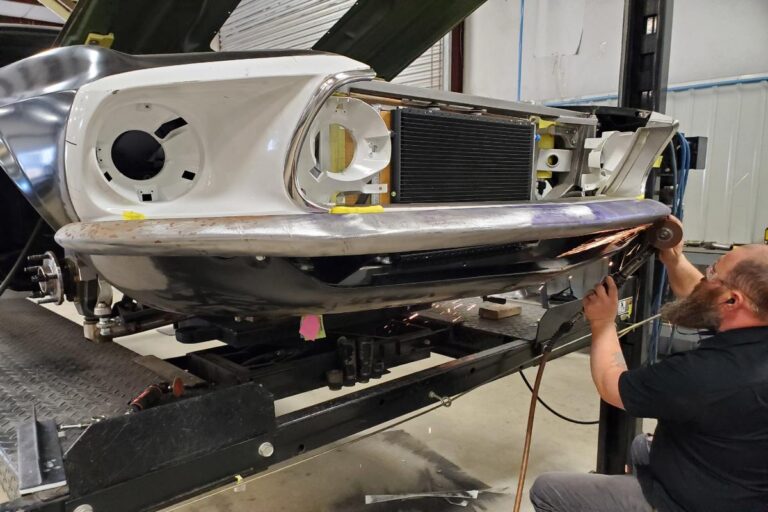 Custom supercharged 1969 Fastback Mustang Front bumper fabrication