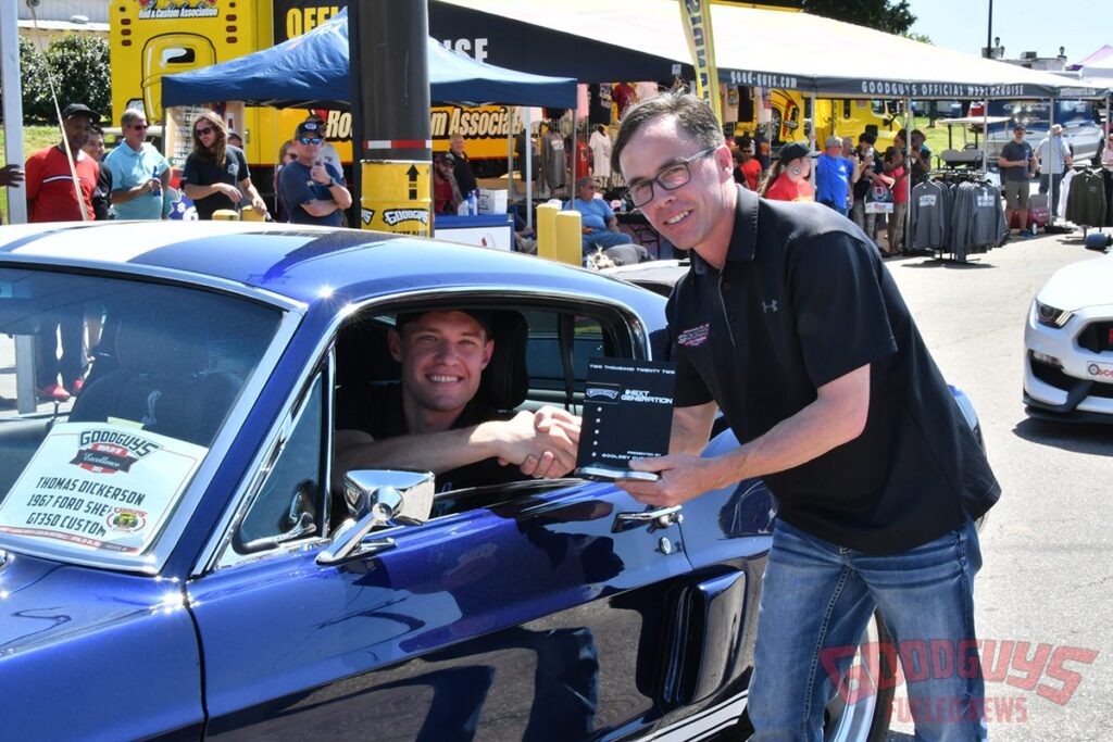 Goodguys 2022 North Carolina Nationals Next generation finalist Thomas Dickerson with Jonathan Goolsby