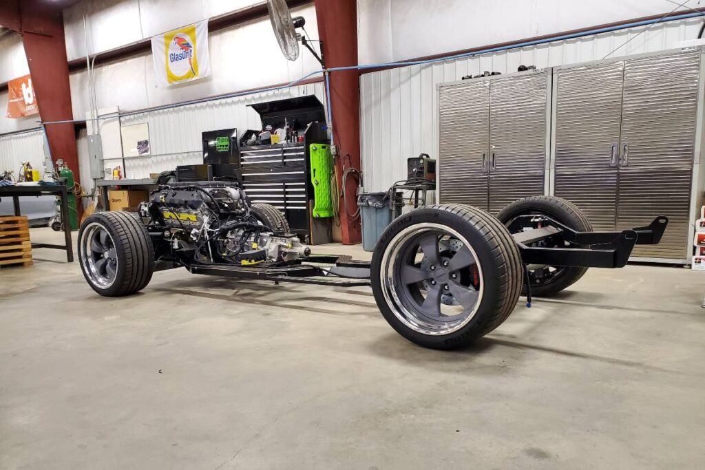 Custom LT4 1967 Camaro Pro Touring street Rod roadster shop chassis with forgeline wheels