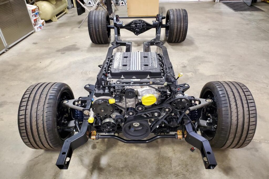 Custom LT4 1967 Camaro Pro Touring street Rod roadster shop chassis with forgeline wheels