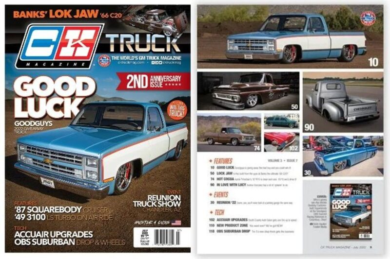 Goodguys Custom 85 C10 Grandprize Giveaway "JeNNY" on CK Truck Magazine Cover