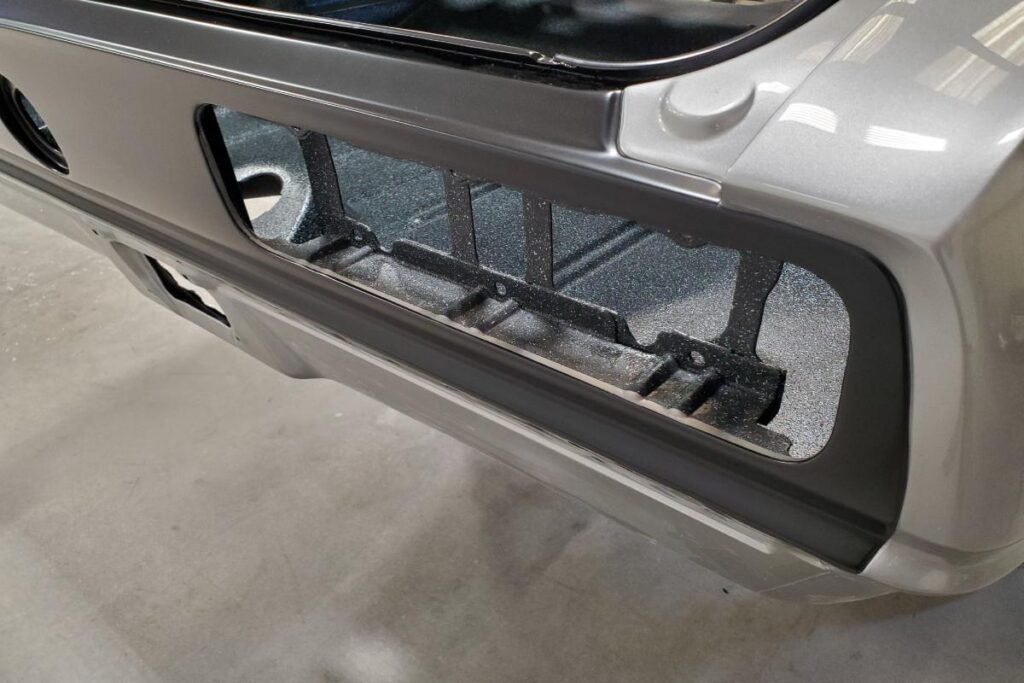 Custom LT4 1967 Camaro Pro Touring street rod in the paint shop