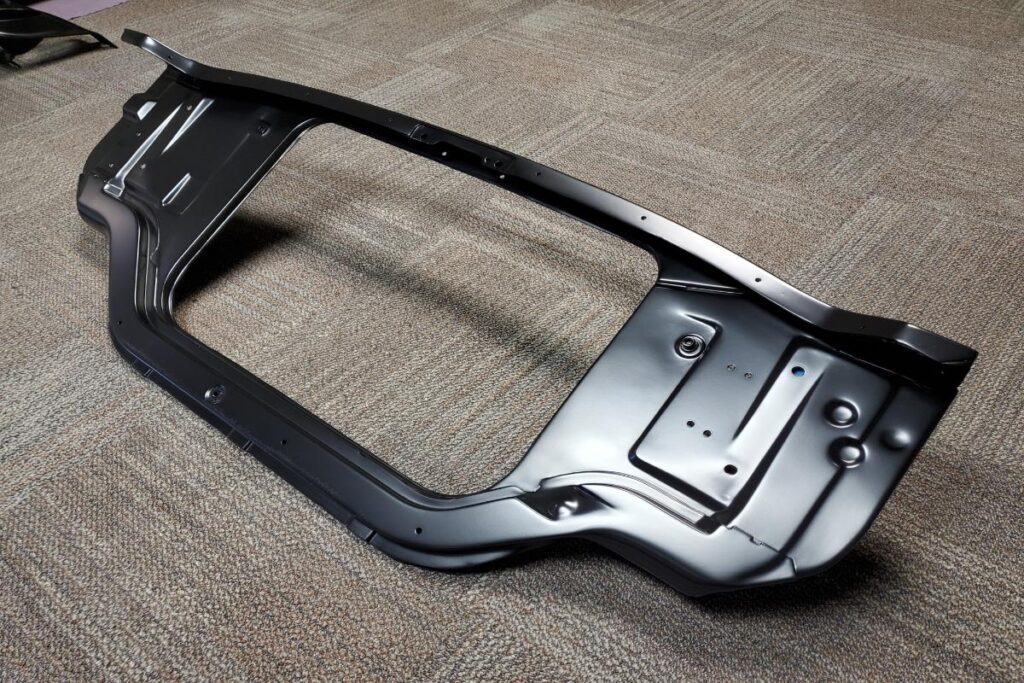 Custom LT4 1967 Camaro Pro Touring street rod in the paint shop