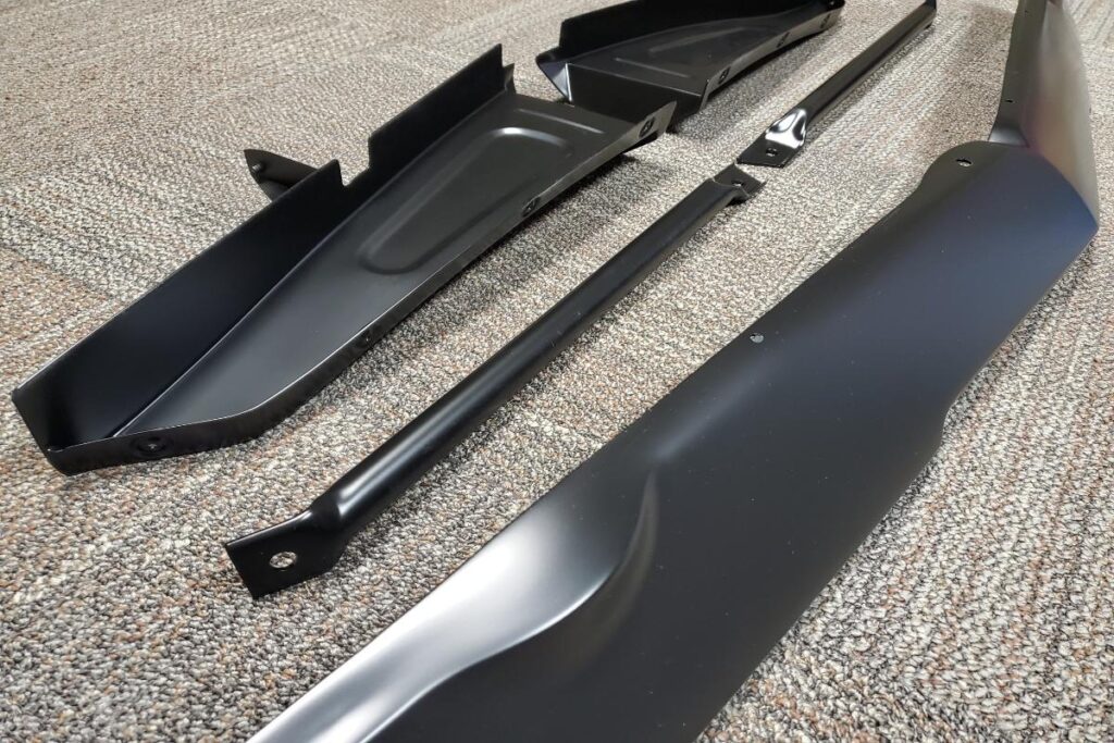 Custom LT4 1967 Camaro Pro Touring street rod in the paint shop