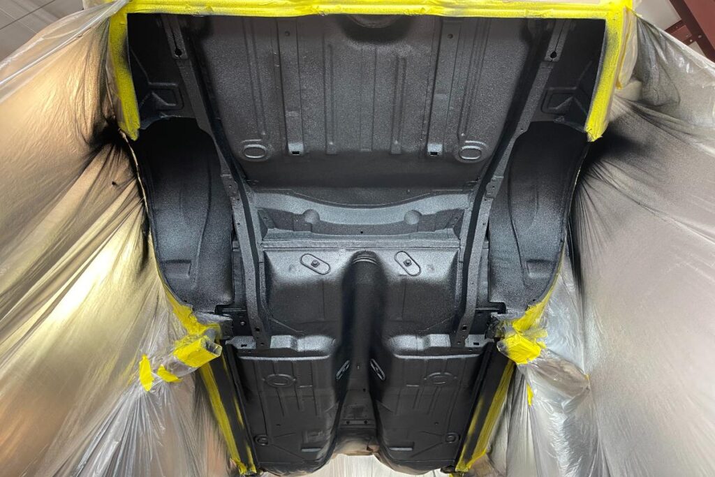 Custom LT4 1967 Camaro Pro Touring street rod in the paint shop