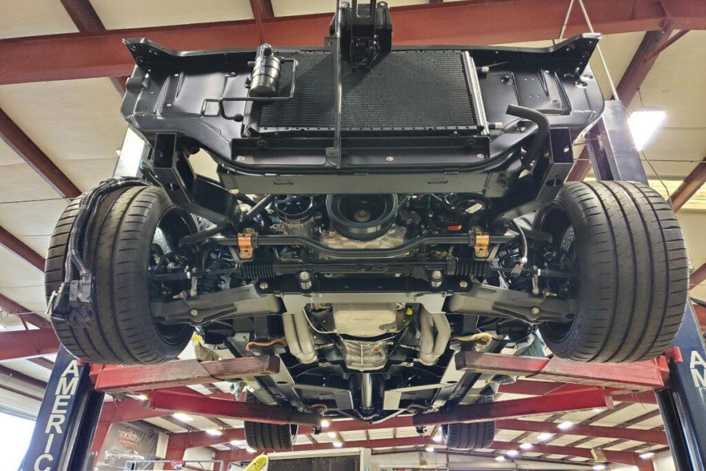 Custom LT4 1967 Camaro Pro Touring street rod in final assembly