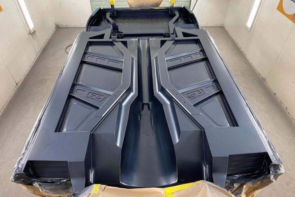 Custom supercharged 1969 Fastback Mustang Underbody Bodywork and Paint