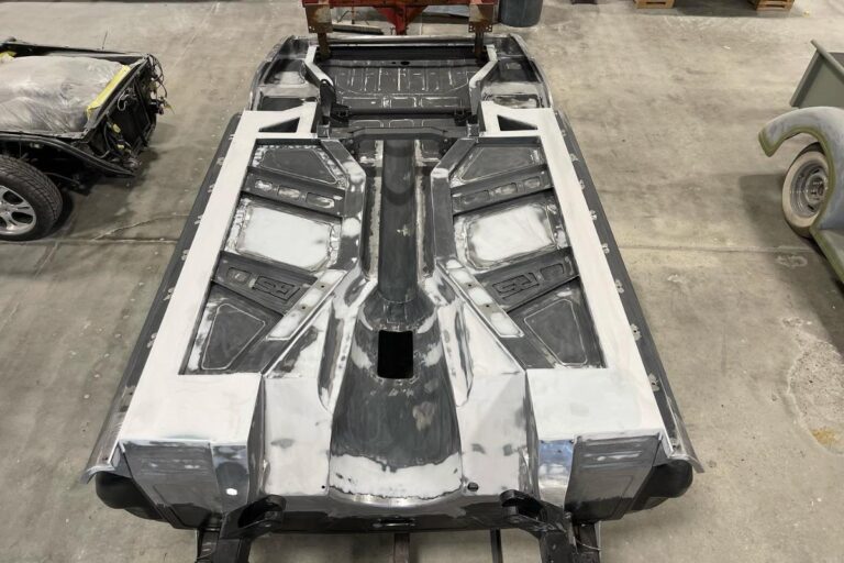 Custom supercharged 1969 Fastback Mustang Underbody Bodywork and Paint