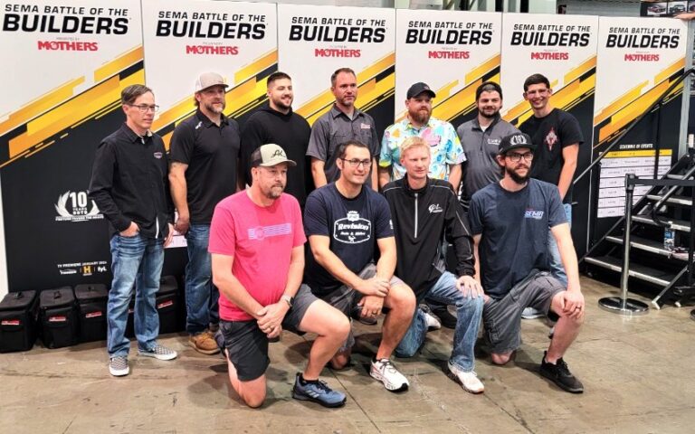 SEMA NEWS Mothers Battle of the Builders Goolsby Customs 1969 Mustang Bleu Bayou