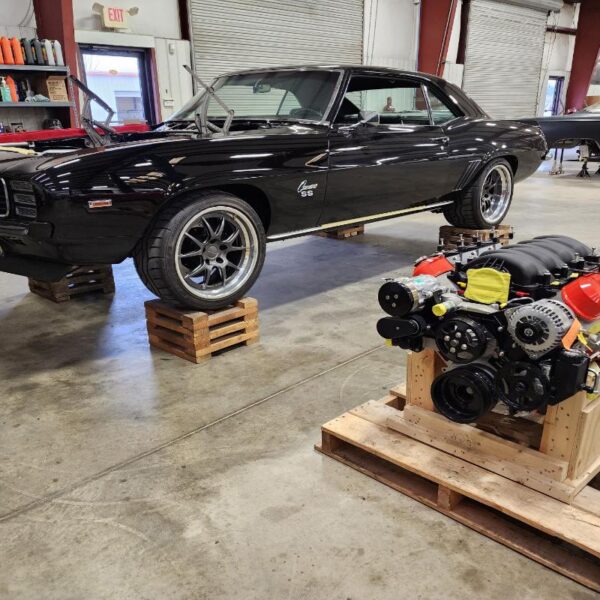 Black 1969 SS Camaro 454 LSX protouring restomod classic muscle car