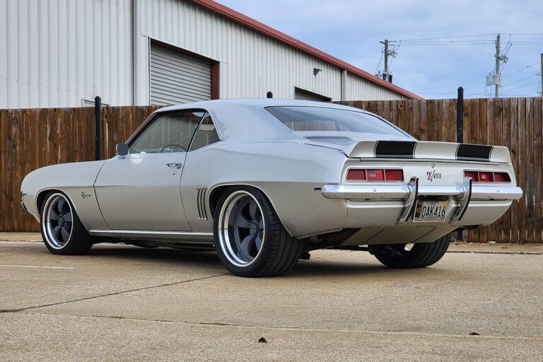 Silver 1969 Z28 Camaro Supercharged LT4 protouring restomod classic muscle car