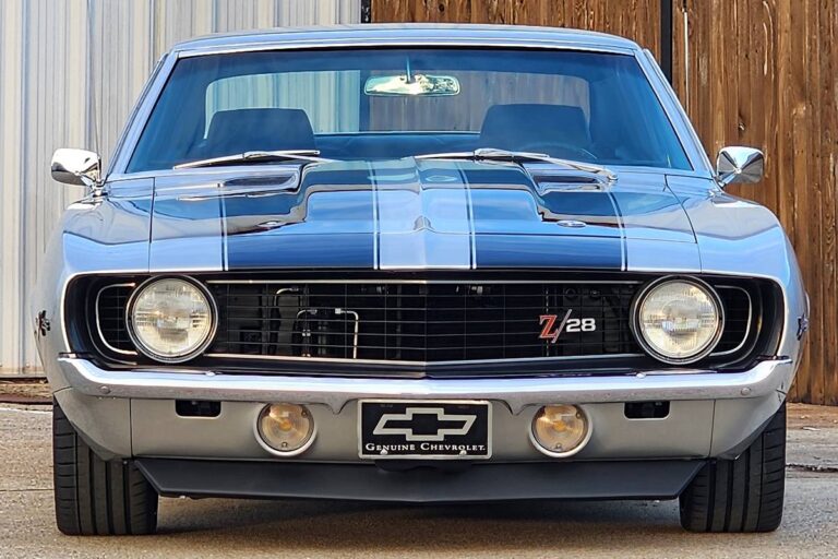 Silver 1969 Z28 Camaro Supercharged LT4 protouring restomod classic muscle car