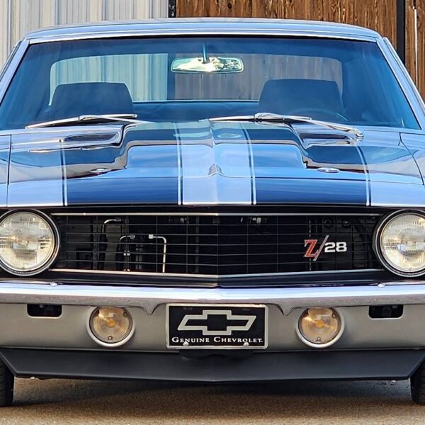 Silver 1969 Z28 Camaro Supercharged LT4 protouring restomod classic muscle car