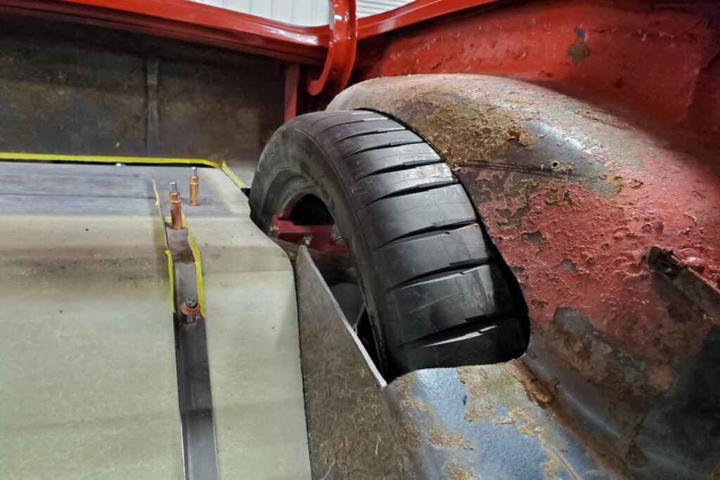 Custom classic 1967 Convertible Corvette restomod rear tub fabrication