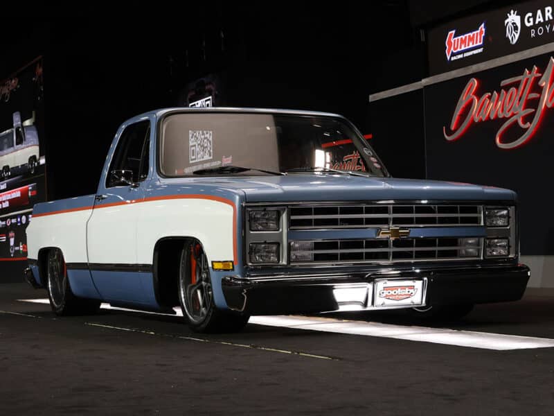 Barrett Jackson Cup Peoples Choice Winner Goolsby Customs 1985 Chevy C10 Squarebody "JeNNY"